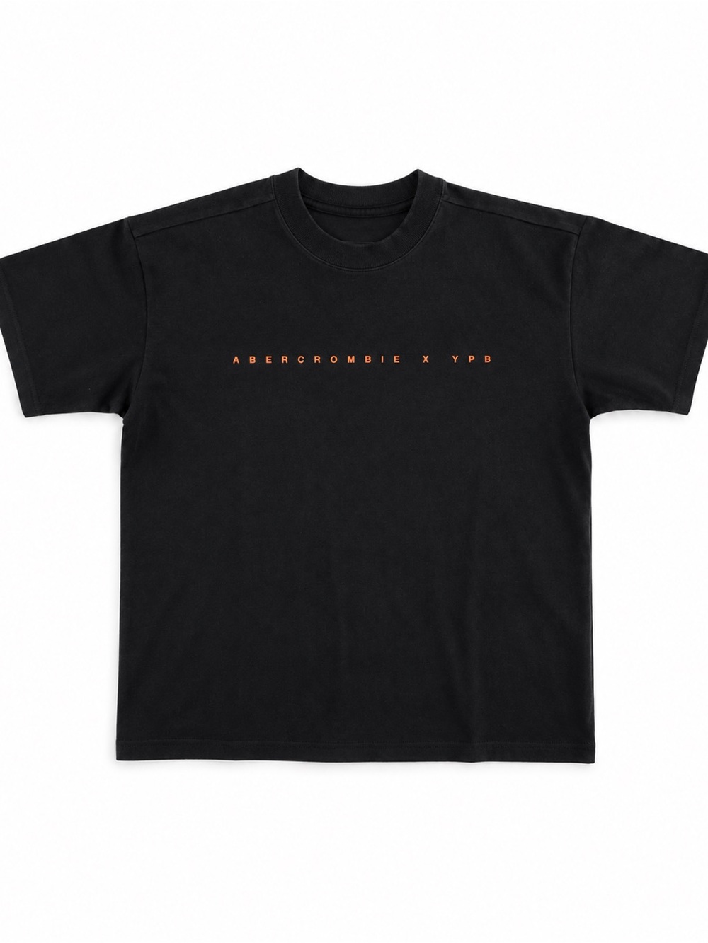 abercrombie kids Black Tee with Orange Lettering